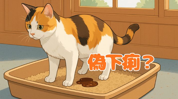 下痢だったのに、実は便秘だった猫