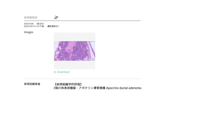 おきく病理組織検査