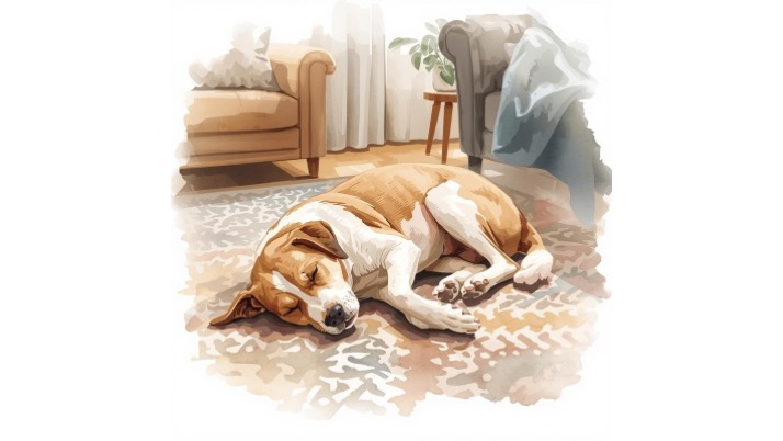 犬　カーペット