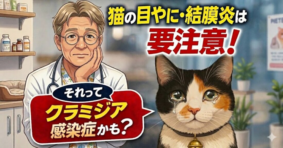 猫の目やに・結膜炎は要注意|猫クラミジア感染