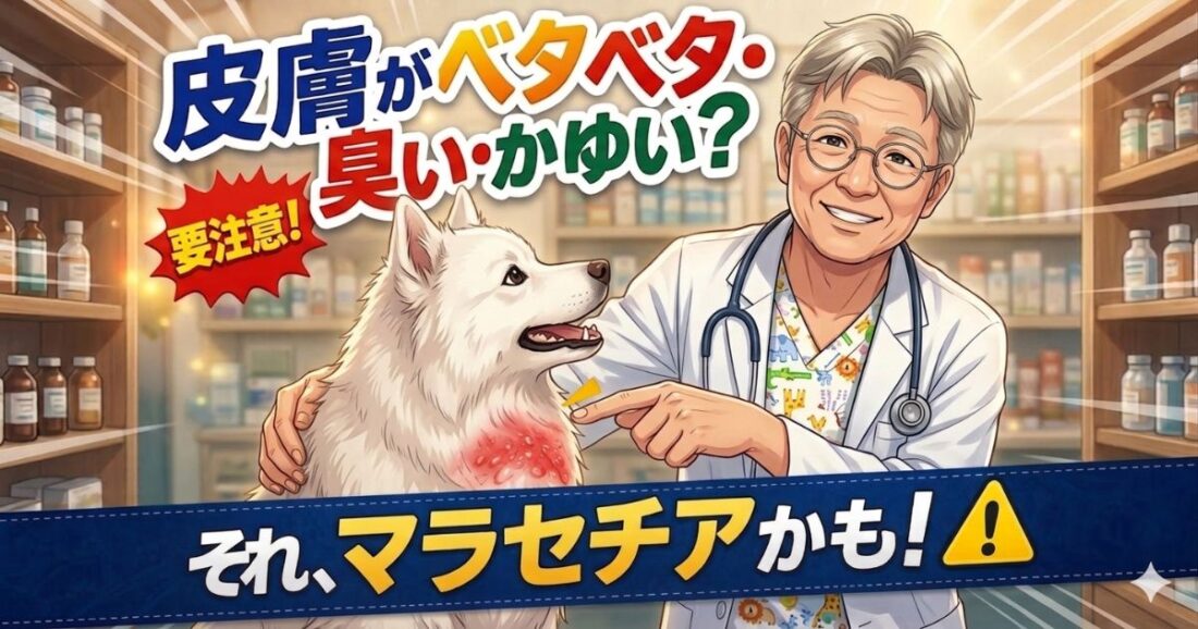 犬の皮膚がベタベタ・臭い・かゆい？マラセチア性皮膚炎の症状