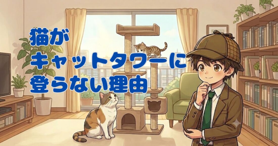 【蒼太探偵シリーズ】猫がキャットタワーに登らない理由｜シニア猫の関節痛と変形性関節症のナゾ｜佐倉市の動物病院なら若山動物病院