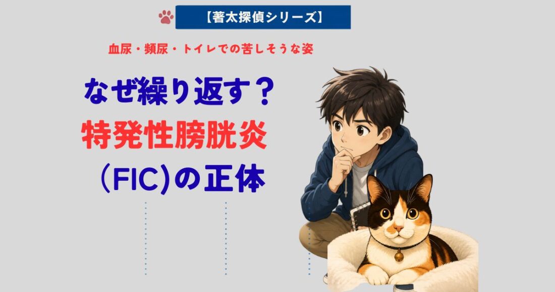 【蒼太探偵シリーズ】なぜ繰り返す？特発性膀胱炎（FIC）の正体｜佐倉市の動物病院なら若山動物病院